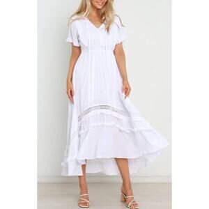Petal & Pup Size 0 White Chelsea Dress Cottagecore Beach Cabin Country Party